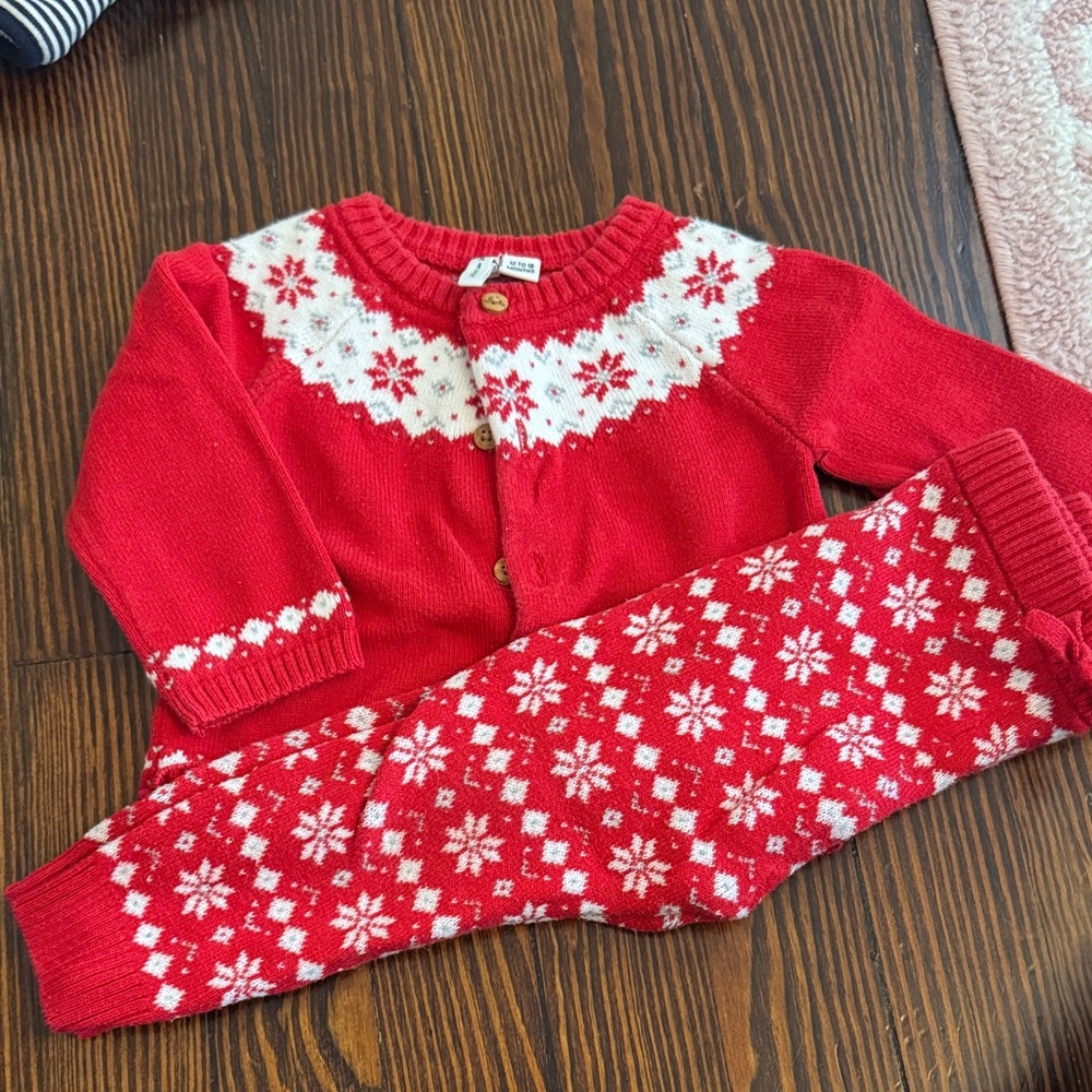 Janie and Jack Red and White Kids Matching Set